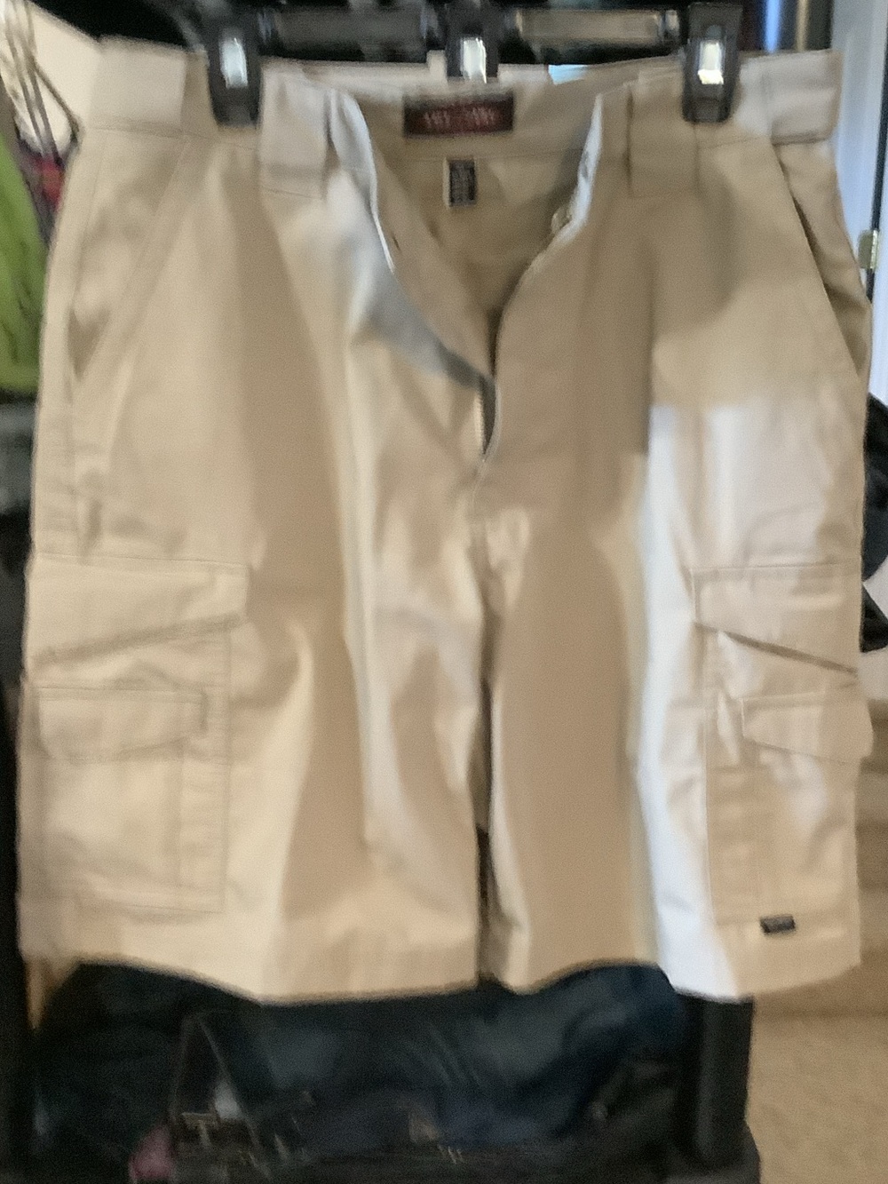 Men's Beige Cargo Shorts with Multiple Pockets